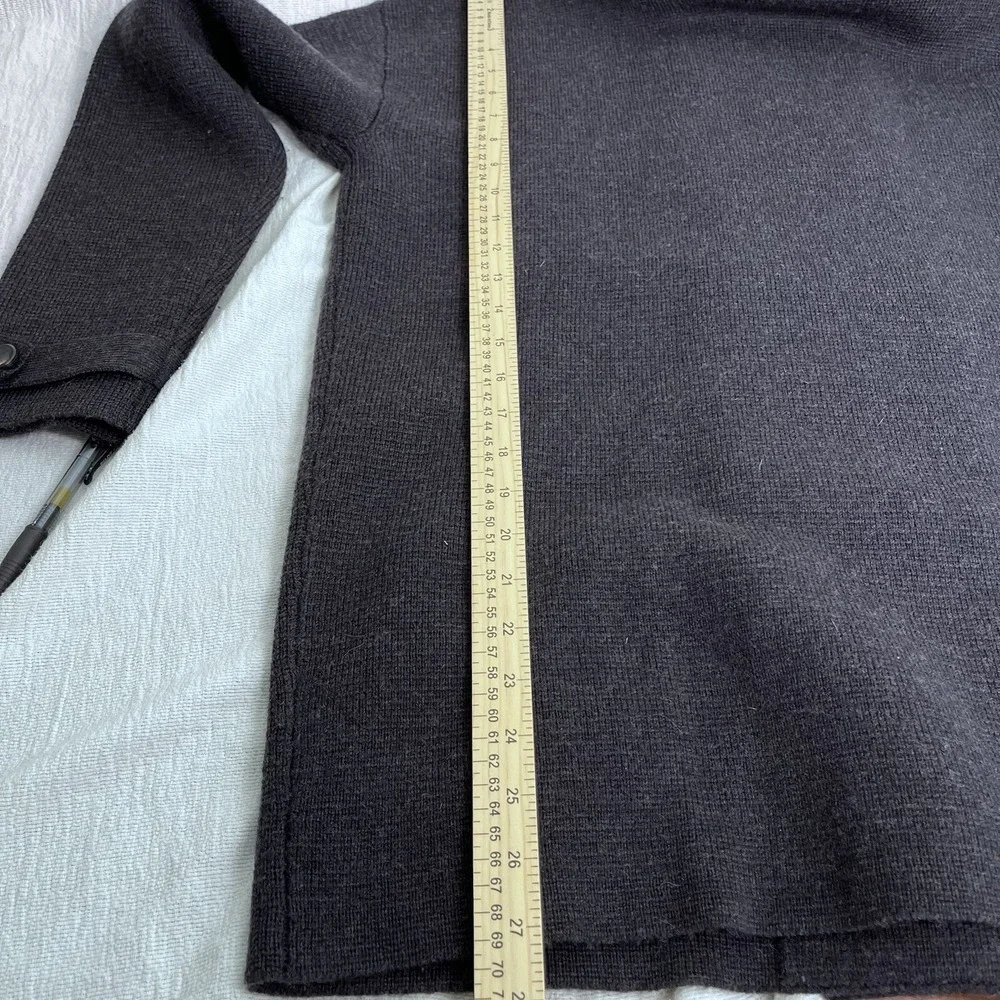 J. Crew Peacoat Women 1X Gray Wool Blend Double Breasted Vintage Dark Academia